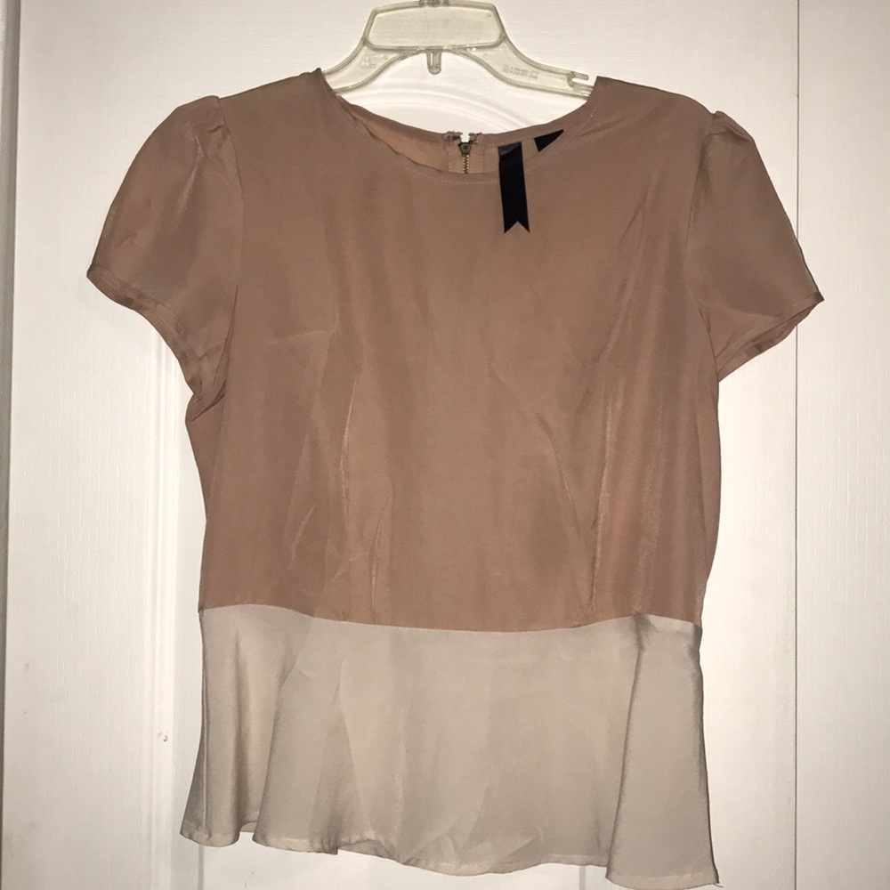 Rose colored peplum top!